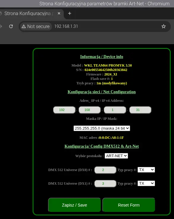 config www