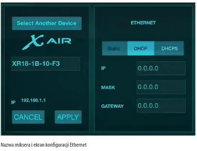 setup xair static dhcp